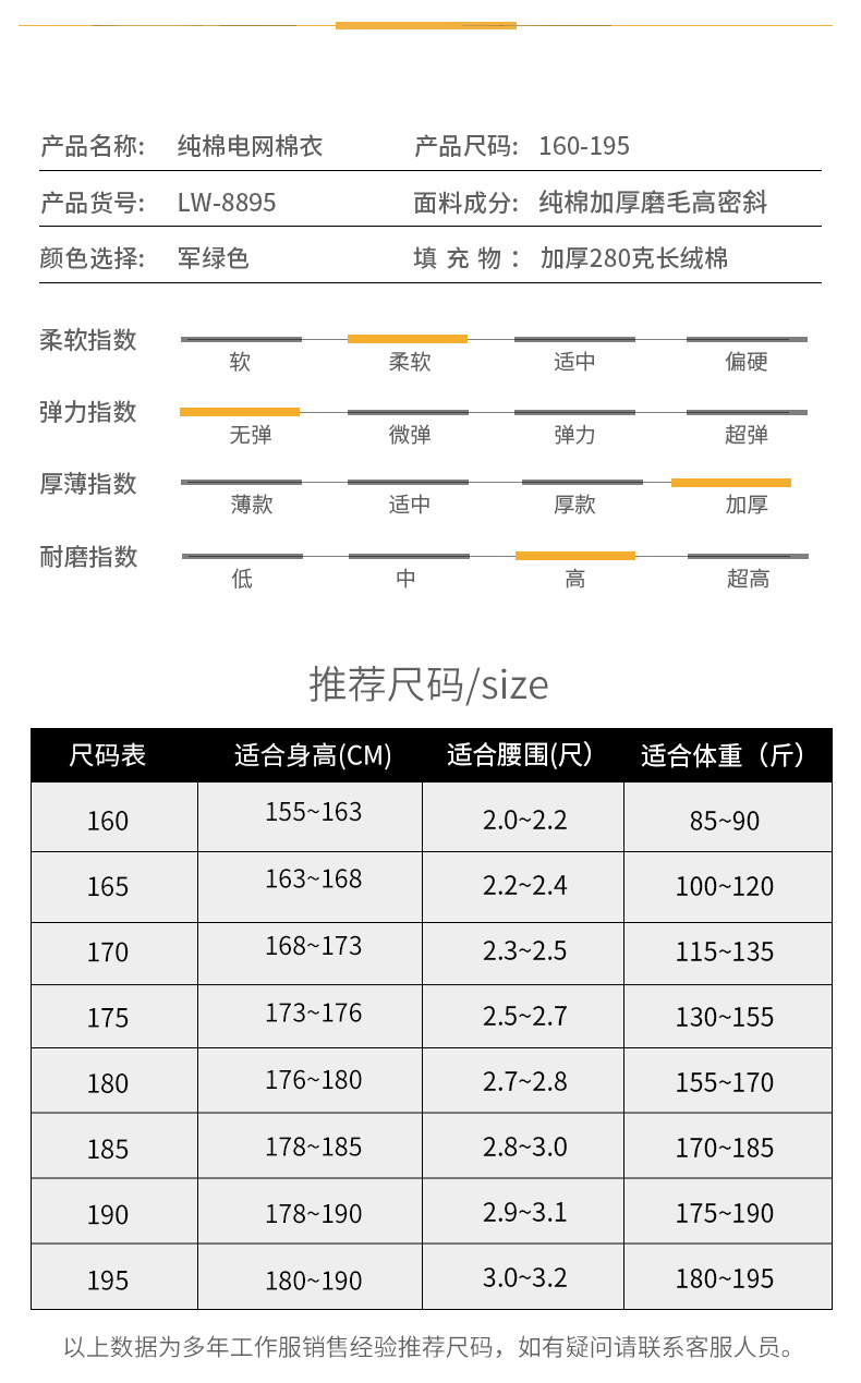 8895国家电网双层棉衣